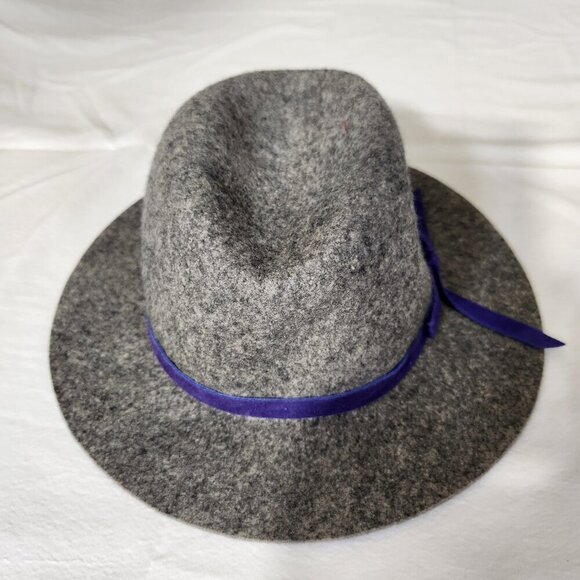 Gap NWOT Women Size S/M-P/M Gray Pinched Crown 100% Soft Wool Fedora Hat Casual - Picture 9 of 16